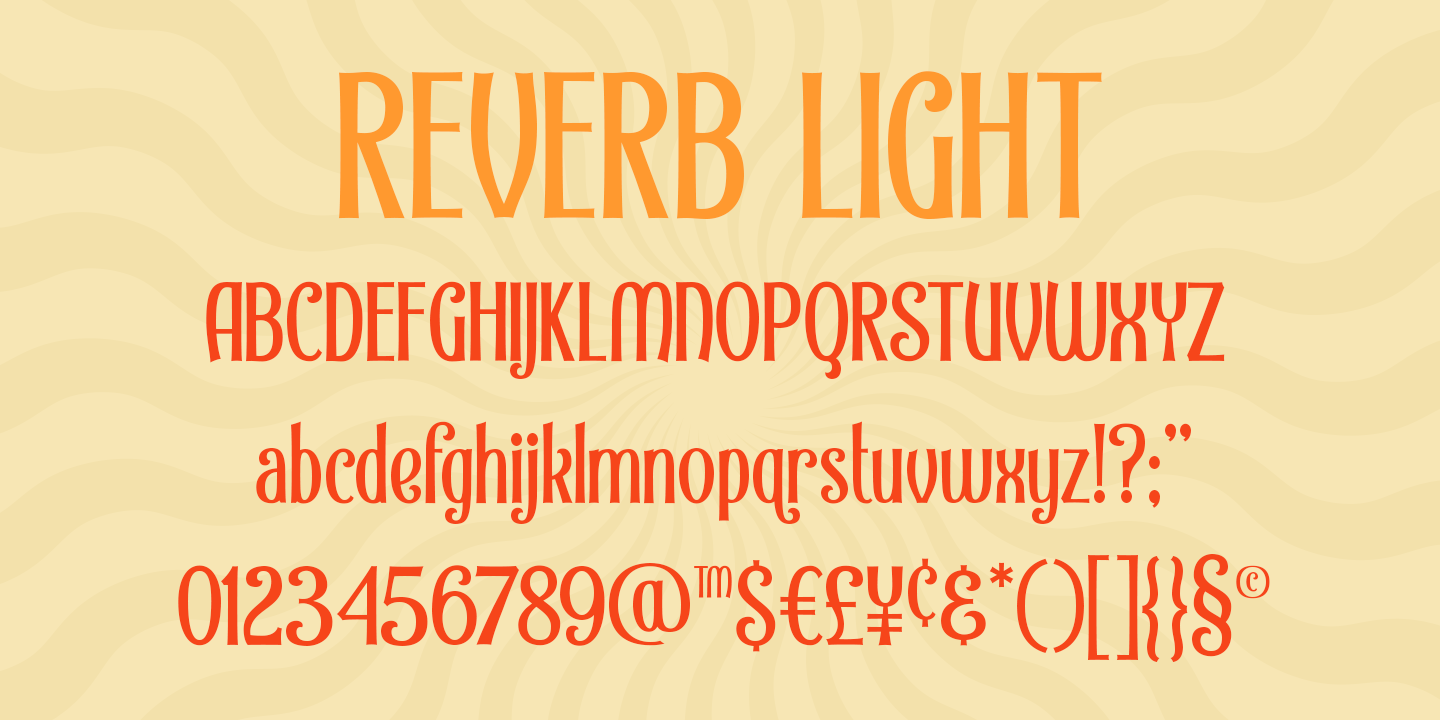 Beispiel einer Reverb Bold-Schriftart